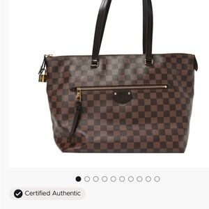 Checkered Brown Tote Bag